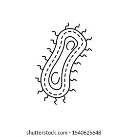 coccus bacteria education line icon on white background. element of bacterium virus illustration icons. signs symbols can be used for web logo mobile app UI UX