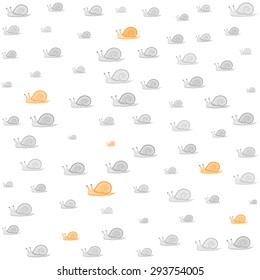 cochlea snail cartoon pattern vector