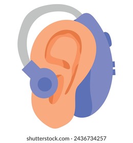 cochlear implant in ear isolated design