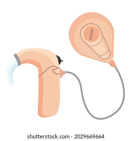 Cochlear Implant Vector illustration. Hearing therapy concept.