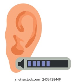 Volumenspiegel des Cochleaimplantats isoliert