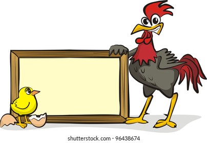 cock advertises goods