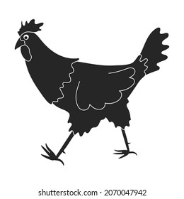 Cock of animal black vector icon.Black vector illustration rooster. Isolated illustration of cock rooster icon on white background.