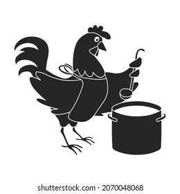 Cock of animal black vector icon.Black vector illustration rooster. Isolated illustration of cock rooster icon on white background.