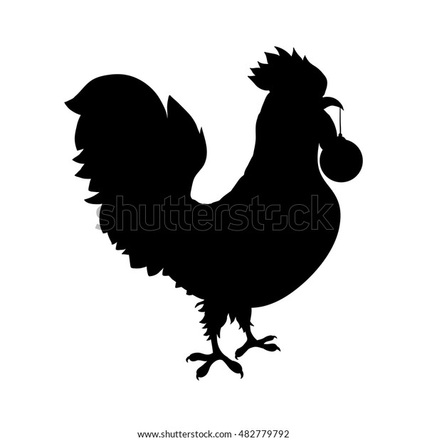 Cock Animal Christmas Ball Beak Vector Stock Vector (Royalty Free ...