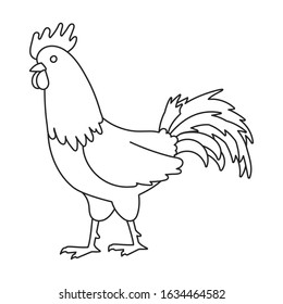 Animal Outline Chicken Illustration Stock Vector (Royalty Free ...