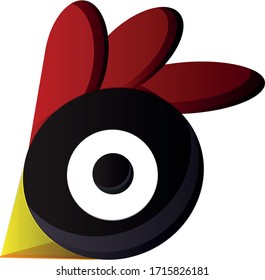 cock bird icon illustration design