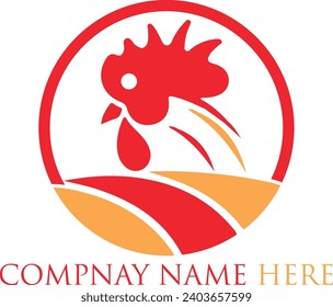 cock chicken hen logo design