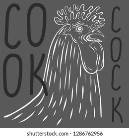 Cock cook vector illustration
