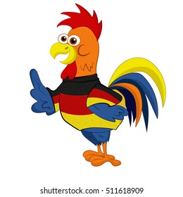 Cock. Flag of Germany