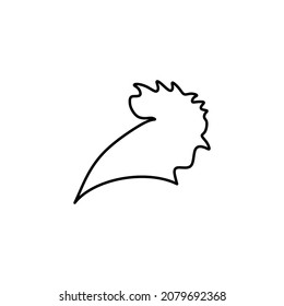cock head icon vector outline for logo, on white background
