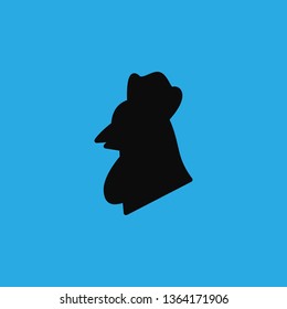 cock hen chiken icon vector