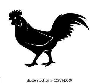 Cock icon representing rooster and poultry farming
