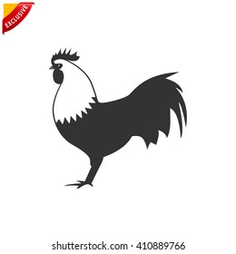 cock icon, vector chicken logo, isolated hen icon