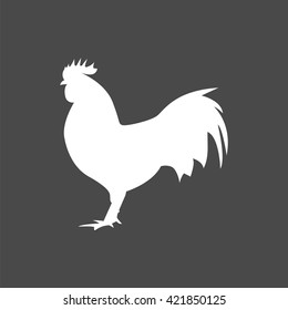 cock icon, vector chicken logo, isolated hen icon