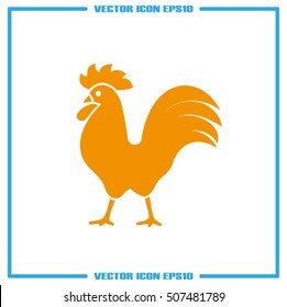 Cock icon vector EPS 10, abstract signs  flat design,  illustration modern isolated badge for website or app - stock info graphics