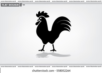 Cock icon. Vector illustration 