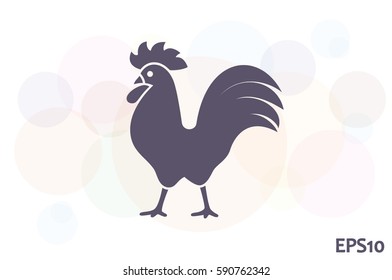 Cock icon. Vector illustration.