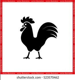 Cock icon vector illustration eps10. Isolated badge for website or app - stock infographics
