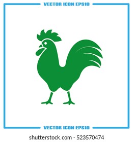 Cock icon vector illustration eps10. Isolated badge for website or app - stock infographics