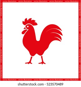 Cock icon vector illustration eps10. Isolated badge for website or app - stock infographics