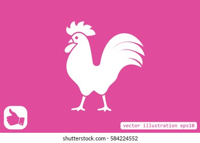 Cock icon. Vector illustration eps10