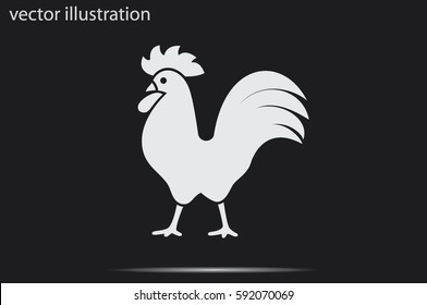 Cock icon. Vector illustration eps10