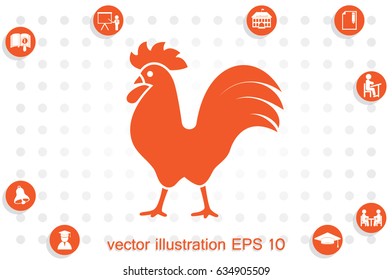 Cock icon. Vector illustration eps10