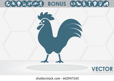 Cock icon. Vector illustration eps10