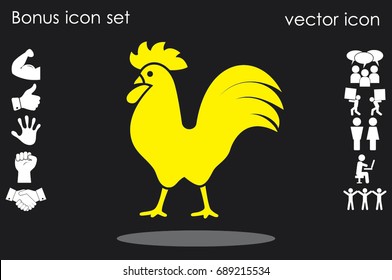 Cock icon. Vector illustration eps10
