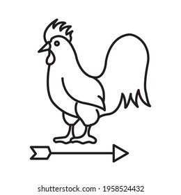 cock Line Style vector icon which can easily modify or edit