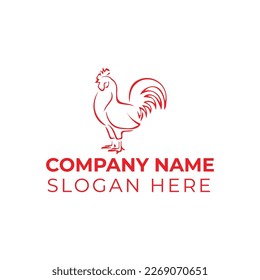 Cock logo vector illustration template
