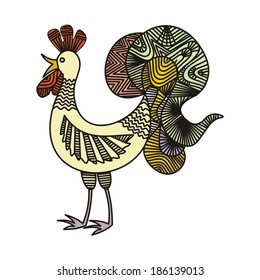 Cock pattern vector illustration