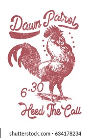 Cock print .vector