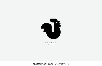 Cock roaster vector logo design template