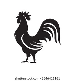 Cock roaster vector logo design template