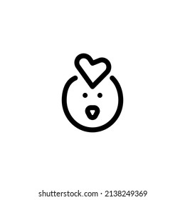 cock rooster chicken Outline Icon, Logo, and illustration Vector