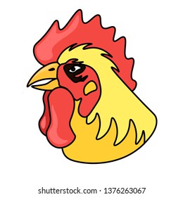 cock, rooster icon vector
