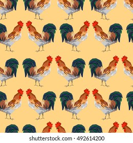  cock seamless, Vector illustration Cock seamless
