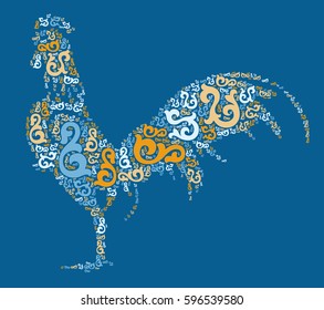cock shape vector design illustration