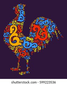 cock shape vector design illustration