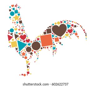 cock shape vector design illustration