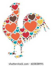 cock shape vector design illustration
