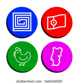 cock simple icons set. Contains such icons as Portuguese, Portugal, Hen, can be used for web, mobile and logo