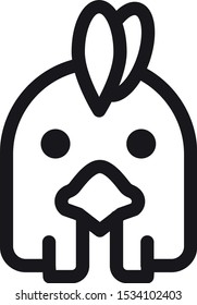 Cock staring at you with a smile