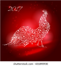 Cock. Symbol of the year 2017.