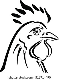 Cock. The symbol of the year
