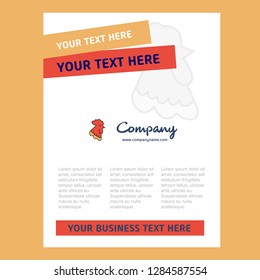 Cock  Title Page Design for Company profile ,annual report, presentations, leaflet, Brochure Vector Background