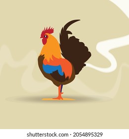 Cock Vector Flat Illustratin Design