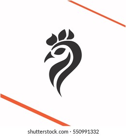 Cock vector grey icon on white background. Cock symbol stock   illustration. Business picture.